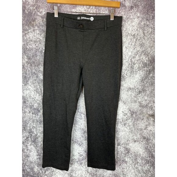 Betabrand Capri Leggings Women's Medium Dark Gray Business Casual Modern High - Picture 1 of 10